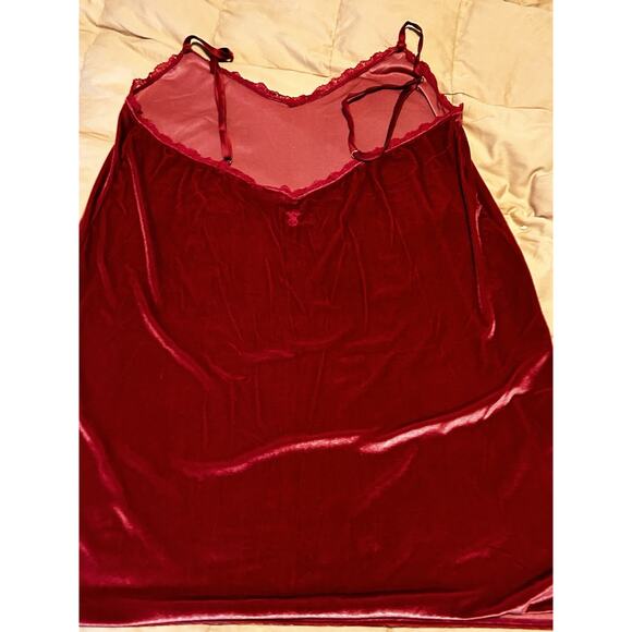 Victoria’s Secret Women’s Crushed Velvet Pink Mauve Slip Dress Nightgown M/L - Picture 2 of 6